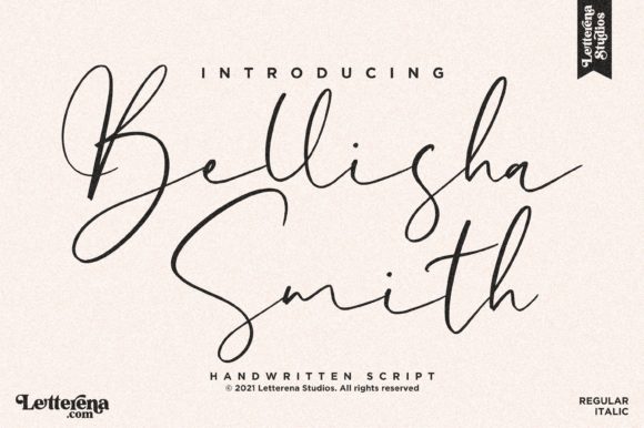 Bellisha Smith: A Handwritten Font for Editorial Elegance
