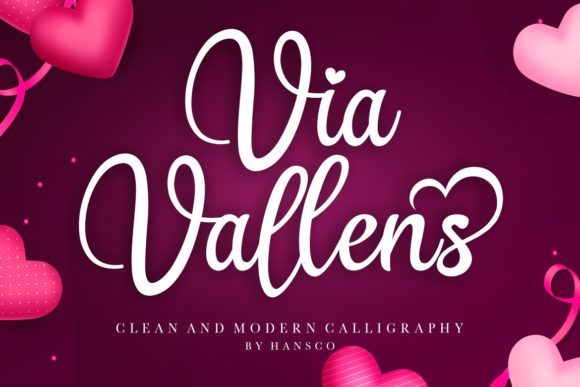 Enhance Your Brand with Via Vallens: A Stylish Script Font