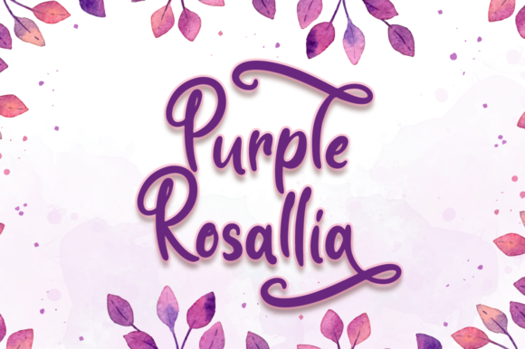Enhance Your Craft with the Charming Purple Rosallia Font