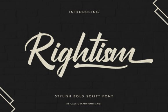 Rightism: A Handwritten Brush Calligraphy Font for Elegant Campaigns